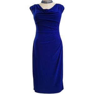 Lauren Ralph Lauren Royal Blue Midi Dress